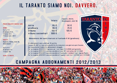 CAMPAGNA ABBONAMENTI Taranto FC 1927
