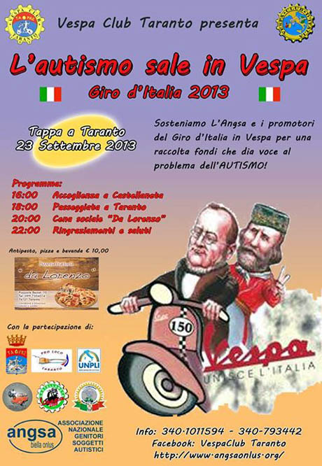Manifestazione “L’autismo sale in vespa. Giro d’Italia 2013”