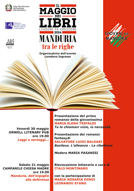 MANDURIA. Due romanzi e un reading letterario, aspettando La Notte dell’Arte