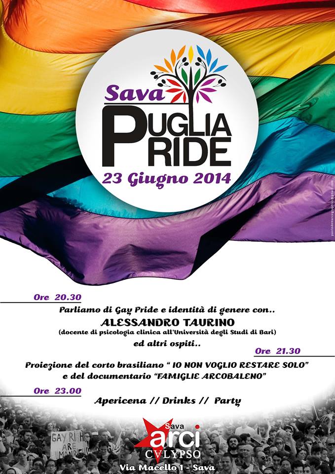 SAVA. Approda il “Puglia Pride 2014”