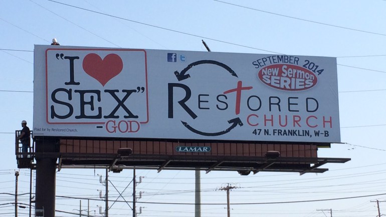 “Dio ama il sesso”, la Chiesa della Pennsylvania e il cartellone controverso