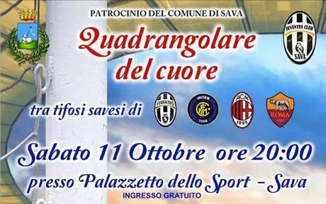 SAVA. Lo Juventus Club “Alessandro Del Piero” organizza quadrangolare benefico del cuore “Gaetano Scirea”