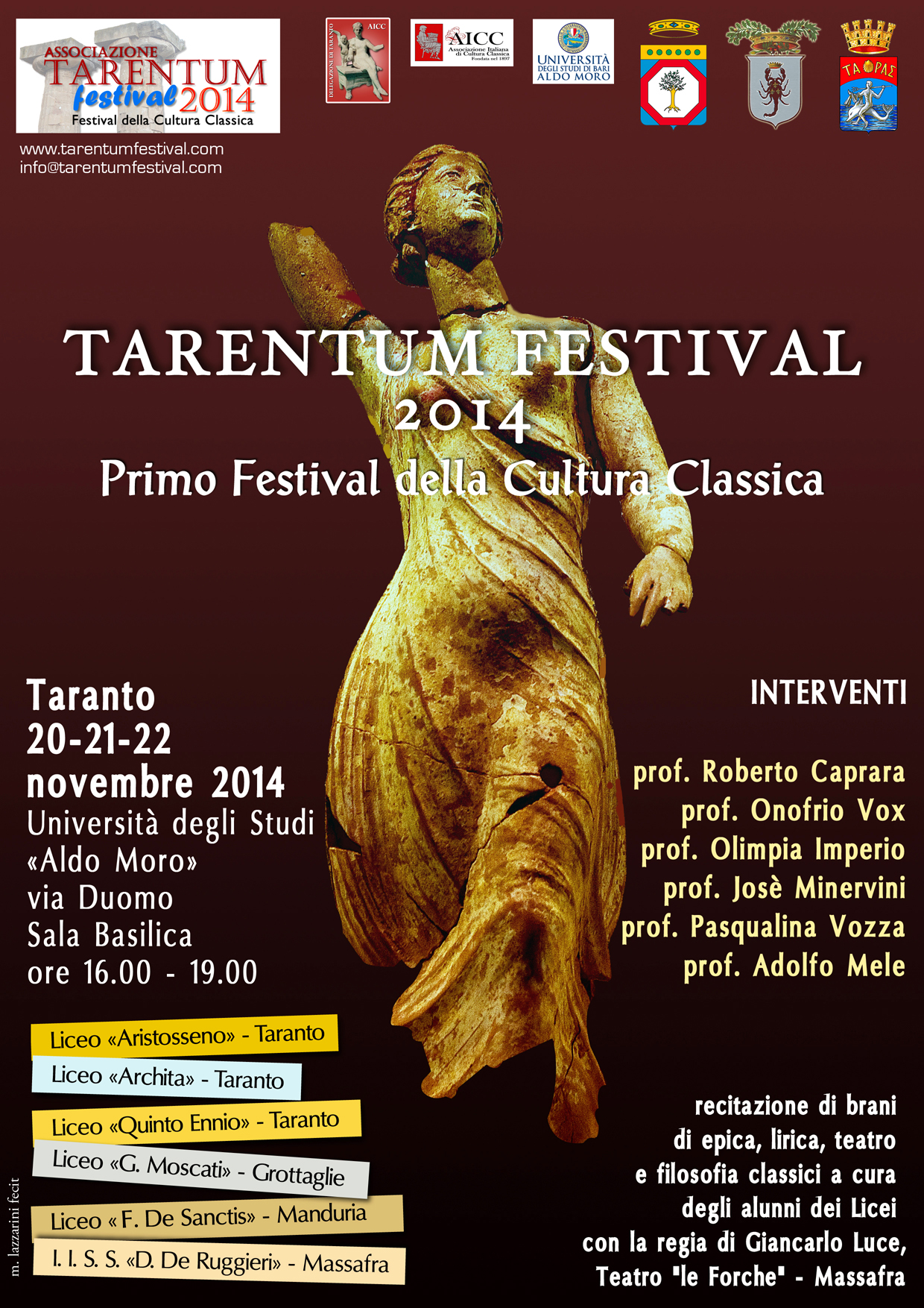 TARANTO. Presentazione del “Festival della letteratura greca e latina”