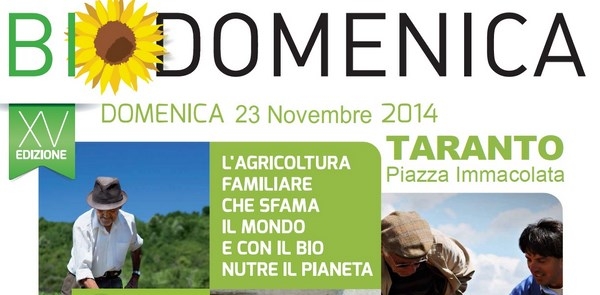 TARANTO. Torna la Biodomenica in Puglia