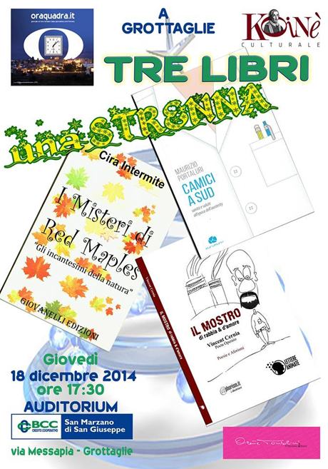 TRE LIBRI UNA STRENNA con oraquadra.it e Koiné