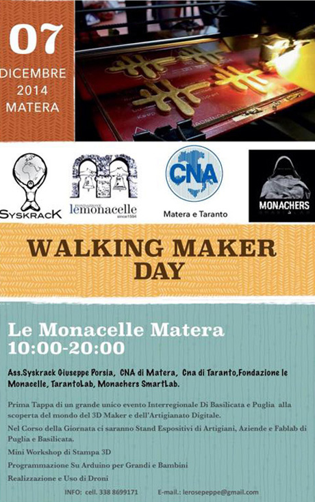 Walking Maker Day, Cna Taranto e Cna Matera, Artigiani Digitali