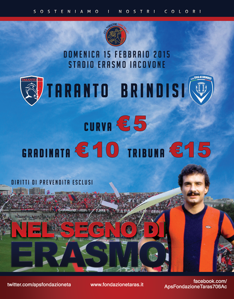 Erasmo, il derby, il futuro. 3 motivi per non perdersi “Taranto Brindisi”