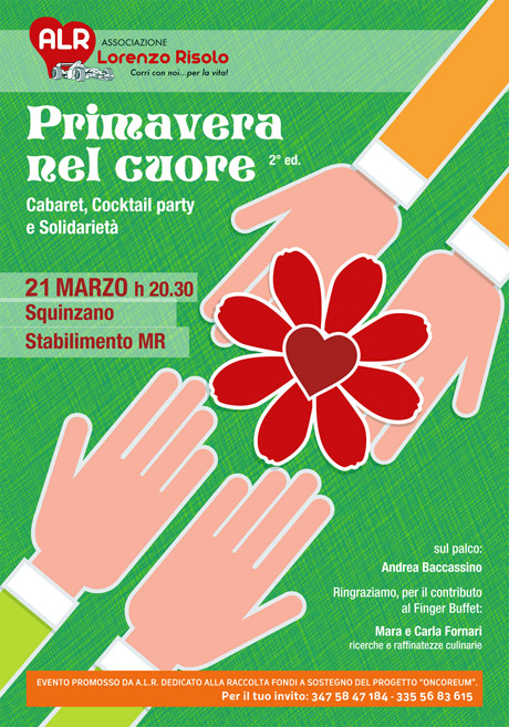 “Primavera nel cuore” la serata di cabaret, cocktail party e solidarietà pro ALR