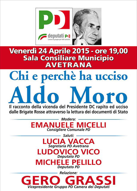 AVETRANA. “Chi è perchè ha ucciso Aldo Moro”