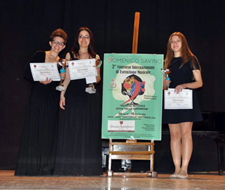 GROTTAGLIE. Tre donne vincono il 2° Concorso internazionale di esecuzione musicale “Festival musicale Città delle ceramiche” promosso dall’associazione Domenico Savino