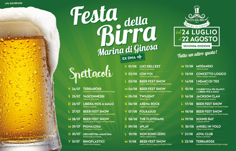 MARINA di GINOSA. Dopo una prima settimana da record, la “Festa della Birra” è pronta a regalare altre novità