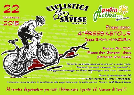 SAVA. La “Ciclistica Savese” alla 4a Edizione del “Free BikeTour”‏