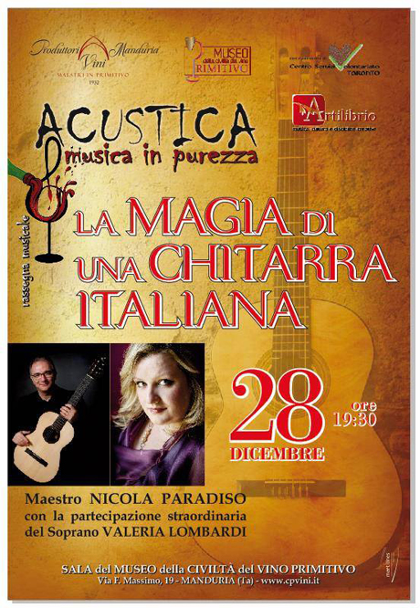 MANDURIA. Concerto per Acustica. La magia di una chitarra italiana dalle dita di Vito Nicola Paradiso