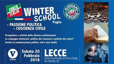 Scuola di Forza Italia, De Benedetto (FI): “Formazione per tornare a fare Politica, con la maiuscola”