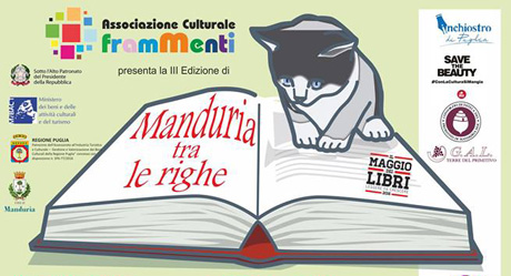 MANDURIA. Apre la rassegna letteraria “Manduria tra le righe”, terza edizione