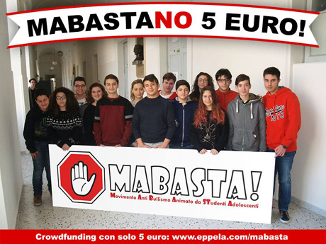LECCE. 14enni di MaBasta scelti da FastUP School per crowdfunding contro bullismo e cyber bullismo con lo slogan: “Mabastano 5 euro”