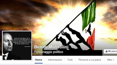Pagina facebook “Benito Mussolini”. Apologia del fascismo è istigazione all’odio razziale
