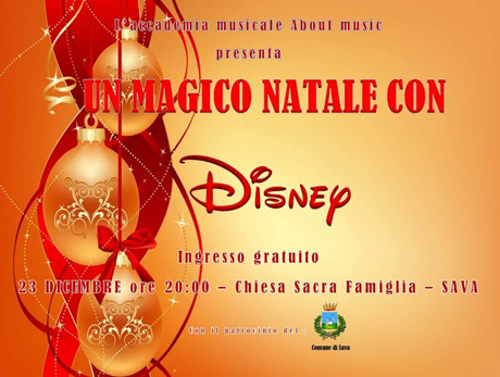 SAVA. Accademia musicale About Music: “Un magico Natale con Disney”