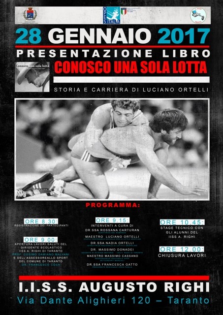 TARANTO. Presentazione libro “Conosco una sola lotta – storia e carriera di Luciano Ortelli”