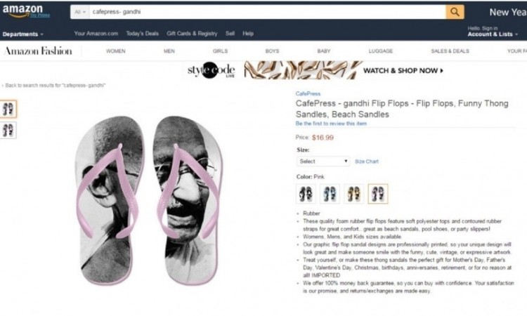 Amazon ritira le ciabatte con la faccia di Gandhi. La gaffe fa arrabbiare l’India