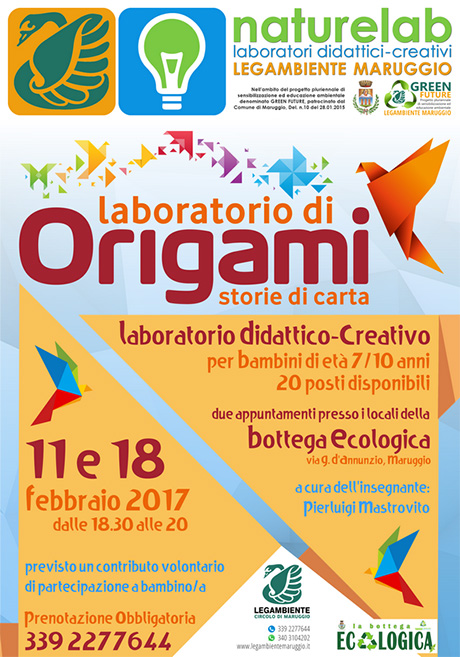 MARUGGIO. “Laboratorio di Origami, storie di carta”