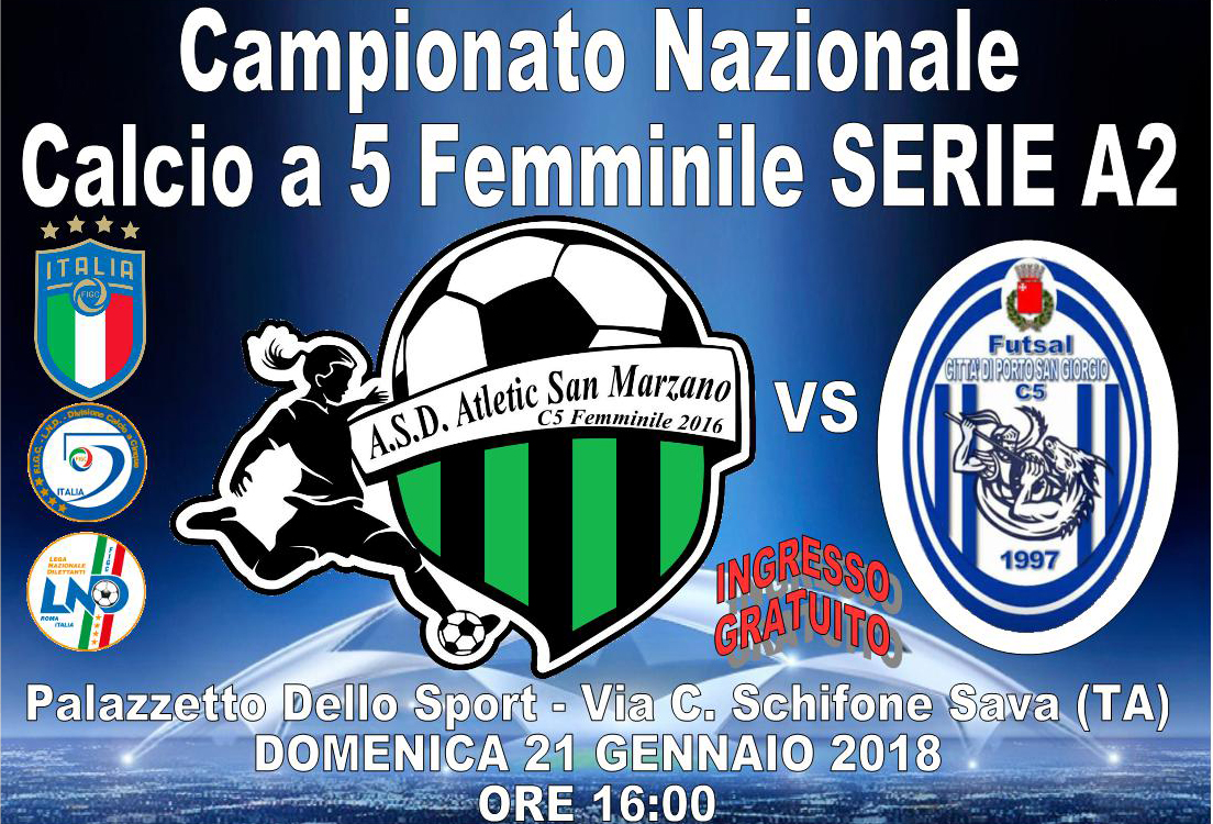 Calcio femminile. ATLETIC SAN MARZANO-PORTO SAN GIORGIO: presenta la partita mister Buonafede