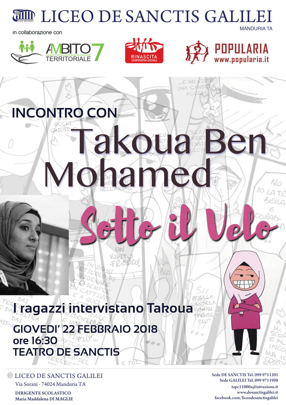 MANDURIA. Takoua Ben Mohamed, il fumetto e l’ironia per il dialogo tra culture per l’integrazione