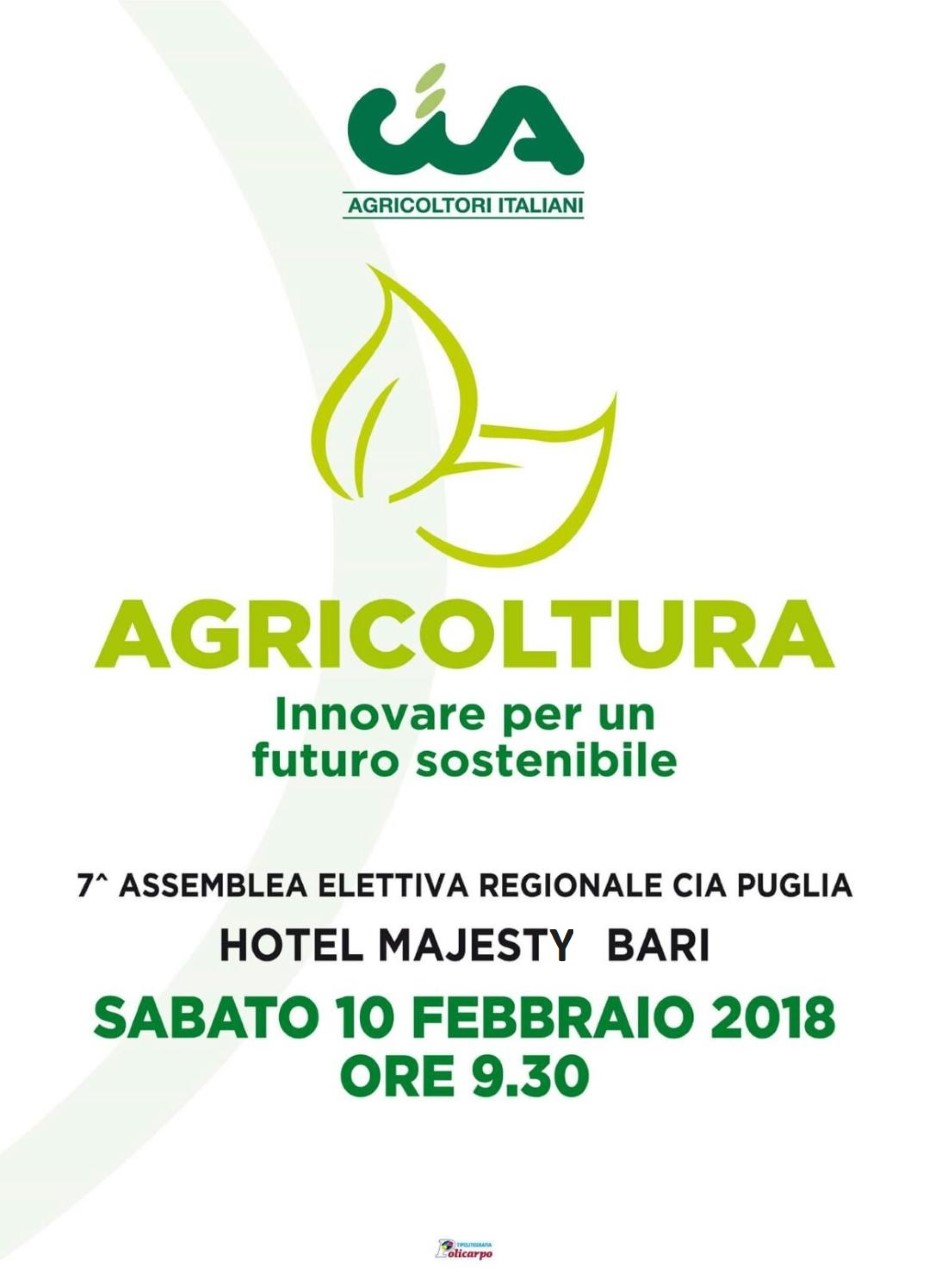 Innovare per un futuro sostenibile: a Bari assemblea elettiva CIA Puglia