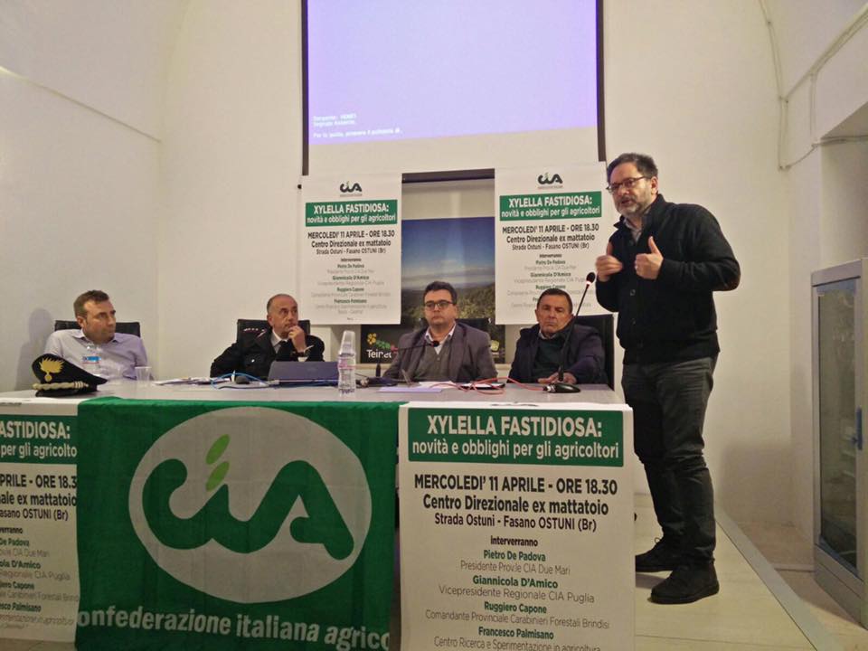 Xylella, Cia Puglia: “Comuni, Province e Consorzi di Bonifica facciano la loro parte”