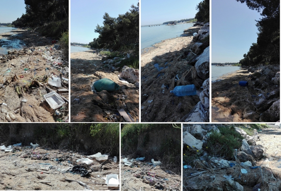 TARANTO. Legambiente: “Sette rifiuti e mezzo ogni metro: la plastica ricopre le spiagge del Mar Piccolo. Rimuovere i rifiuti e affrontare il nodo della bonifica”