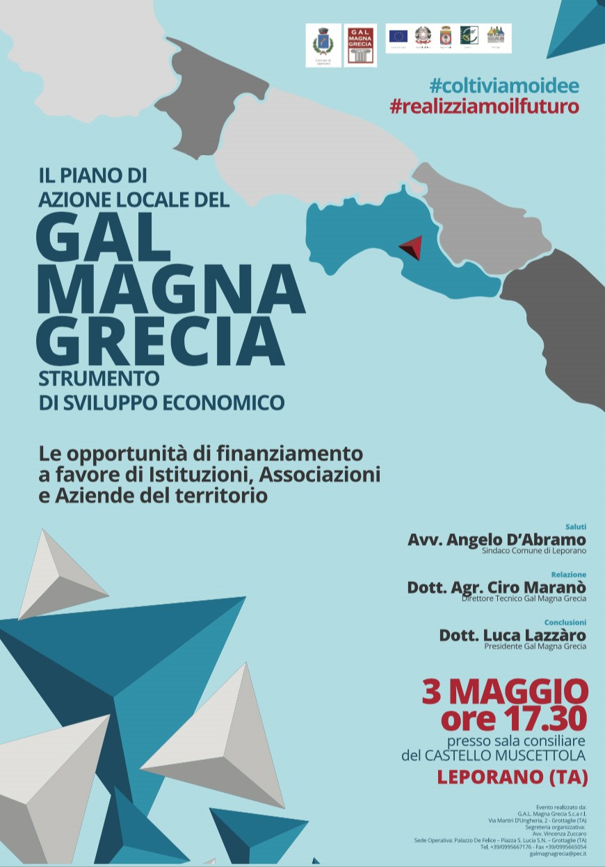 LEPORANO. Oggi il Gal Magna Grecia