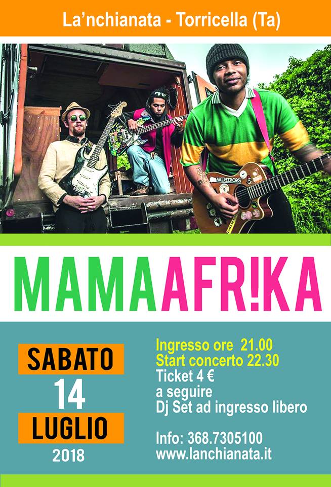 TORRICELLA. Mama Afrika in concerto sabato 14 luglio sul palco della ‘Nchianata nell’ambito del Popularia Festival 2018