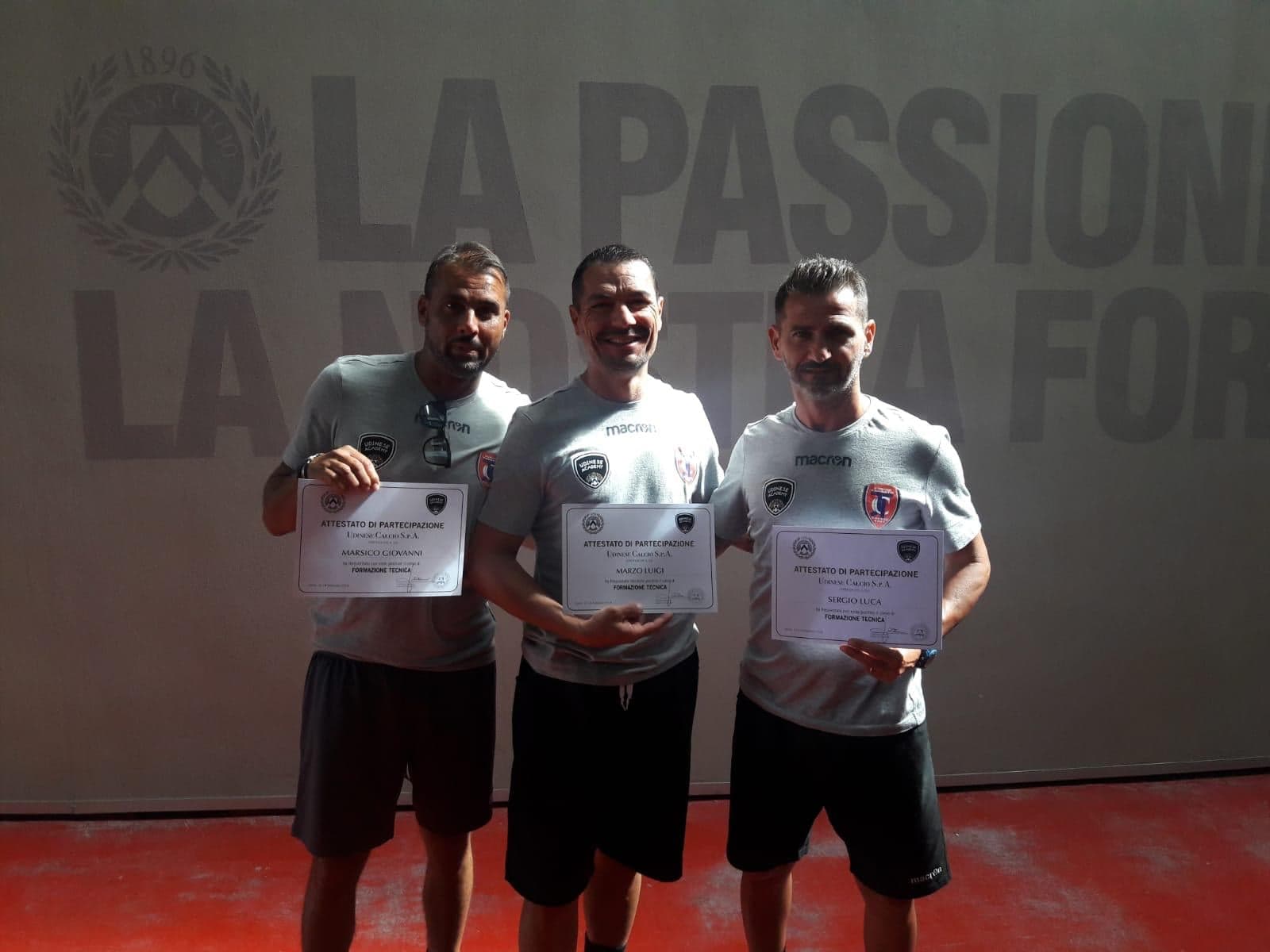 Junior Taranto: i tecnici Marsico, Marzo e Sergio si formano nell’Udinese Academy