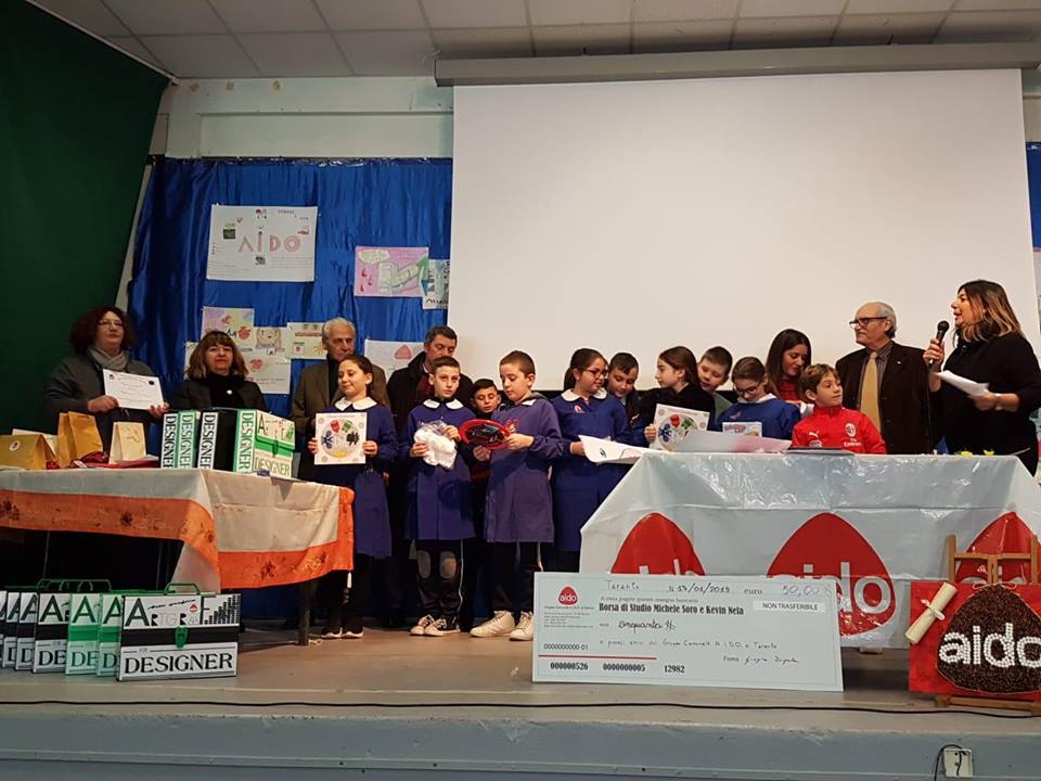TARANTO. All’Istituto Pirandello premiati i 7 vincitori della borsa di studio AIDO