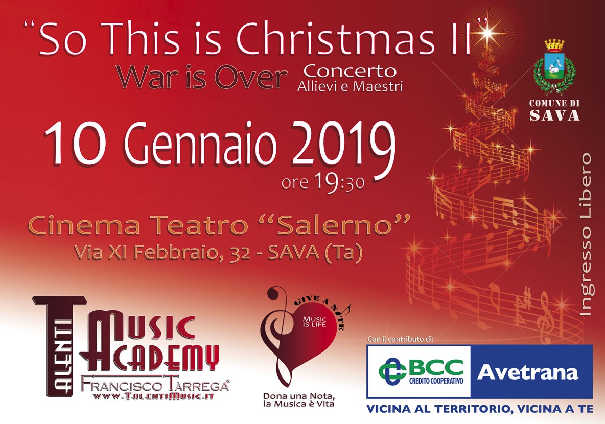 Sava. TALENTI MUSIC ACADEMY. “So This is Christmas II”