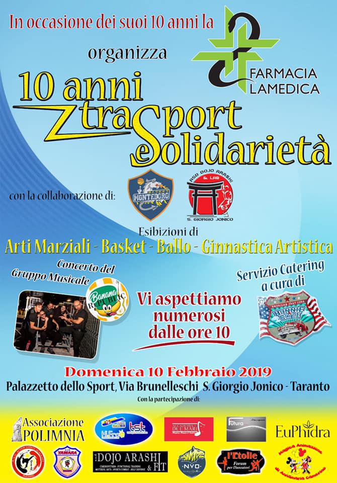 10 febbraio: “10 anni tra sport e solidarietà” a San Giorgio Ionico