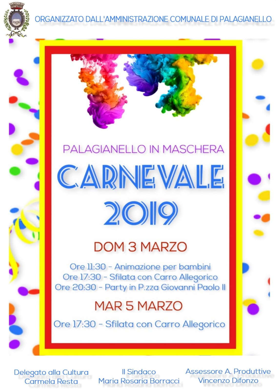 Il Carnevale entra nel vivo e Palagianello risponde presente con due date da non perdere, per far felici grandi e piccini