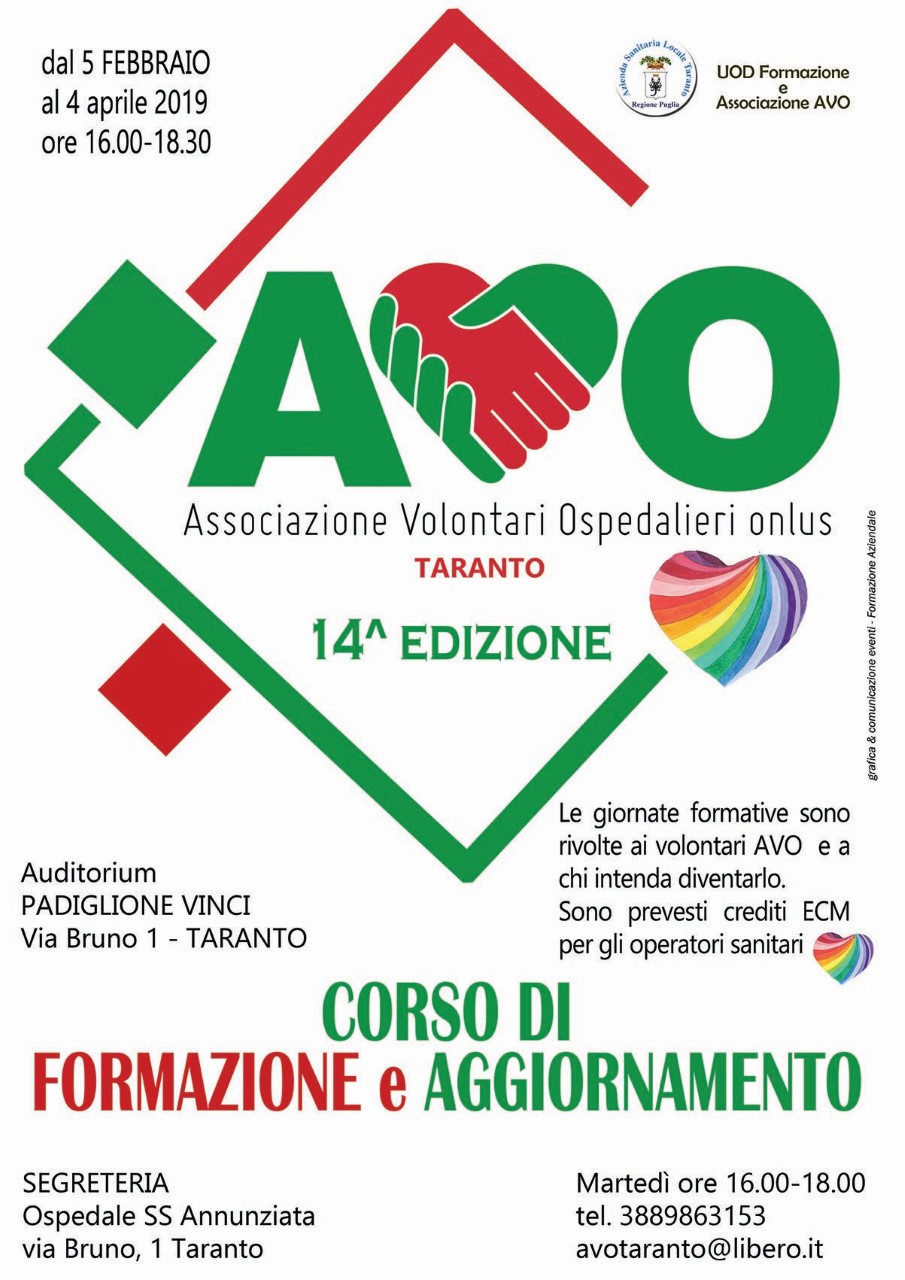 TARANTO. Parte il 14° Corso di Formazione e Aggiornamento dell’AVO