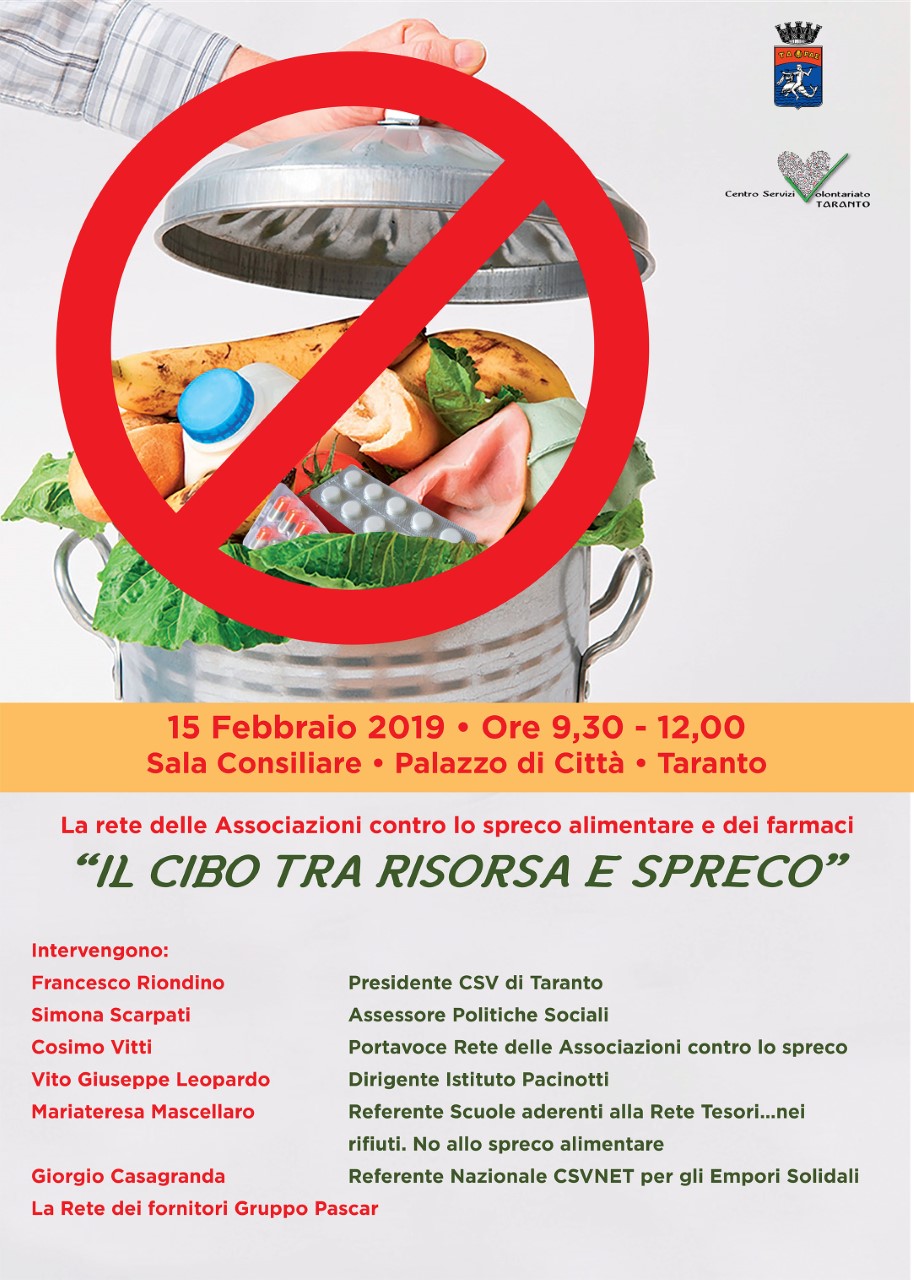 Nasce la rete “Spreco zero Taranto”