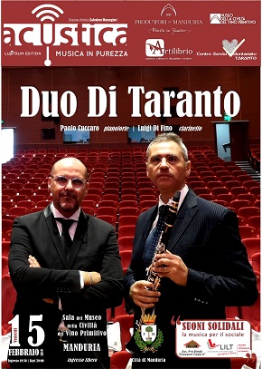 MANDURIA. Il Duo Di Taranto chiude la 5a edizione di Acustica