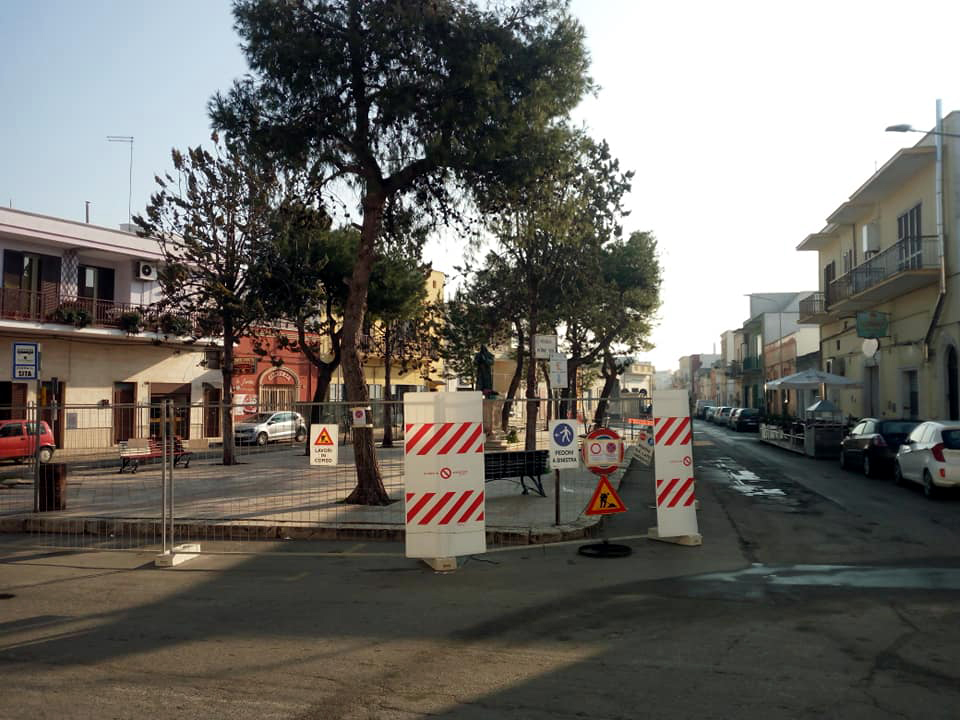 SAVA. Piazza San Pio. Iniziano i lavori di sistemazione