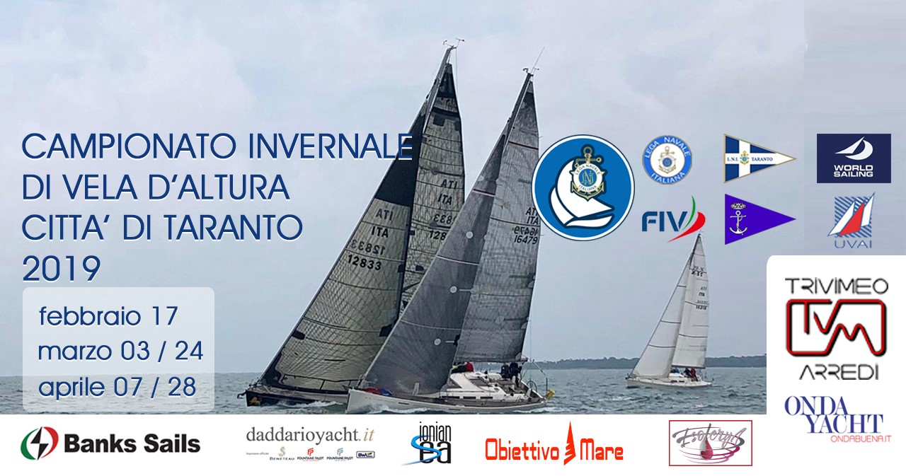 TARANTO. Al via il Campionato invernale di Vela D’Altura dell’Alto Ionio- Città di Taranto 2019