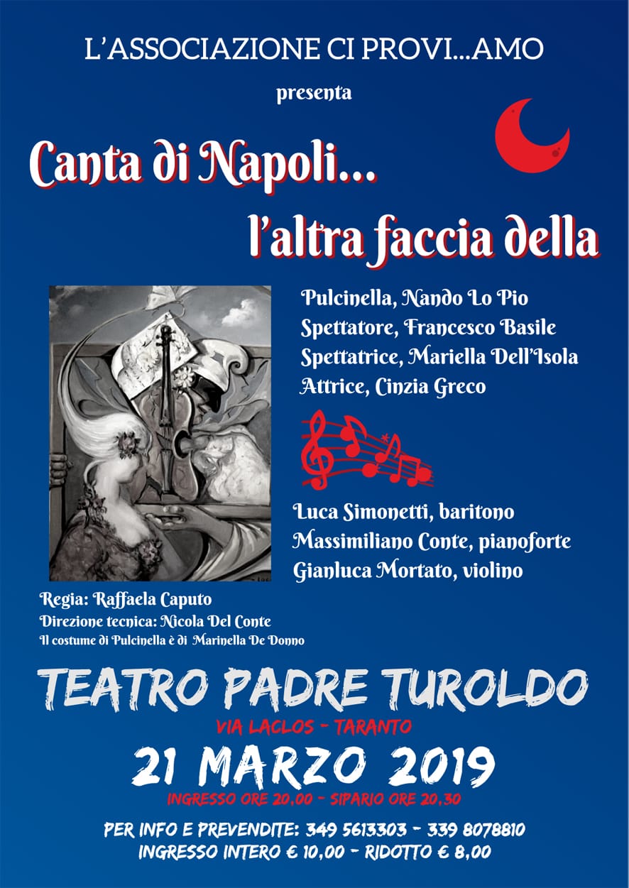 TARANTO. Canta di Napoli … l’ altra faccia della luna, in scena la musica lirica napoletana