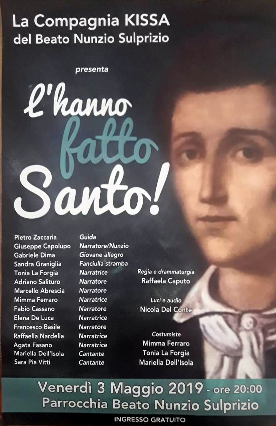 Taranto. “L’HANNO FATTO SANTO”, lo spettacolo su San Nunzio Sulprizio