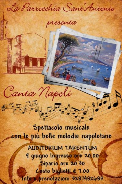 Taranto. DOMENICA CANTA NAPOLI – FESTA DI SANT’ANTONIO  2019