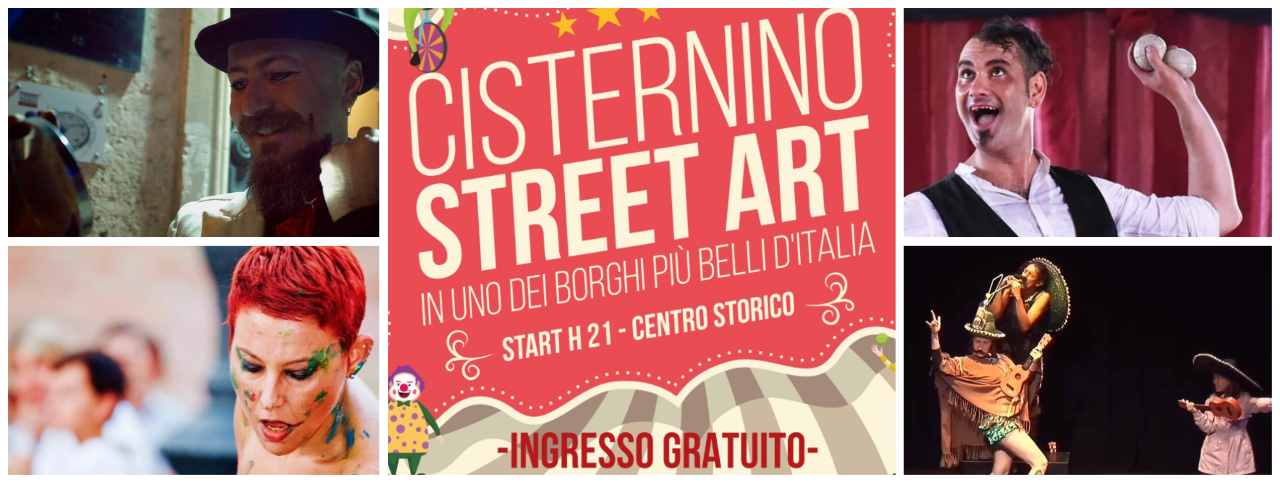 CISTERNINO STREET ART. Artisti di strada, Musica, mercatini e food. 30, 31 agosto e 1 settembre 2019