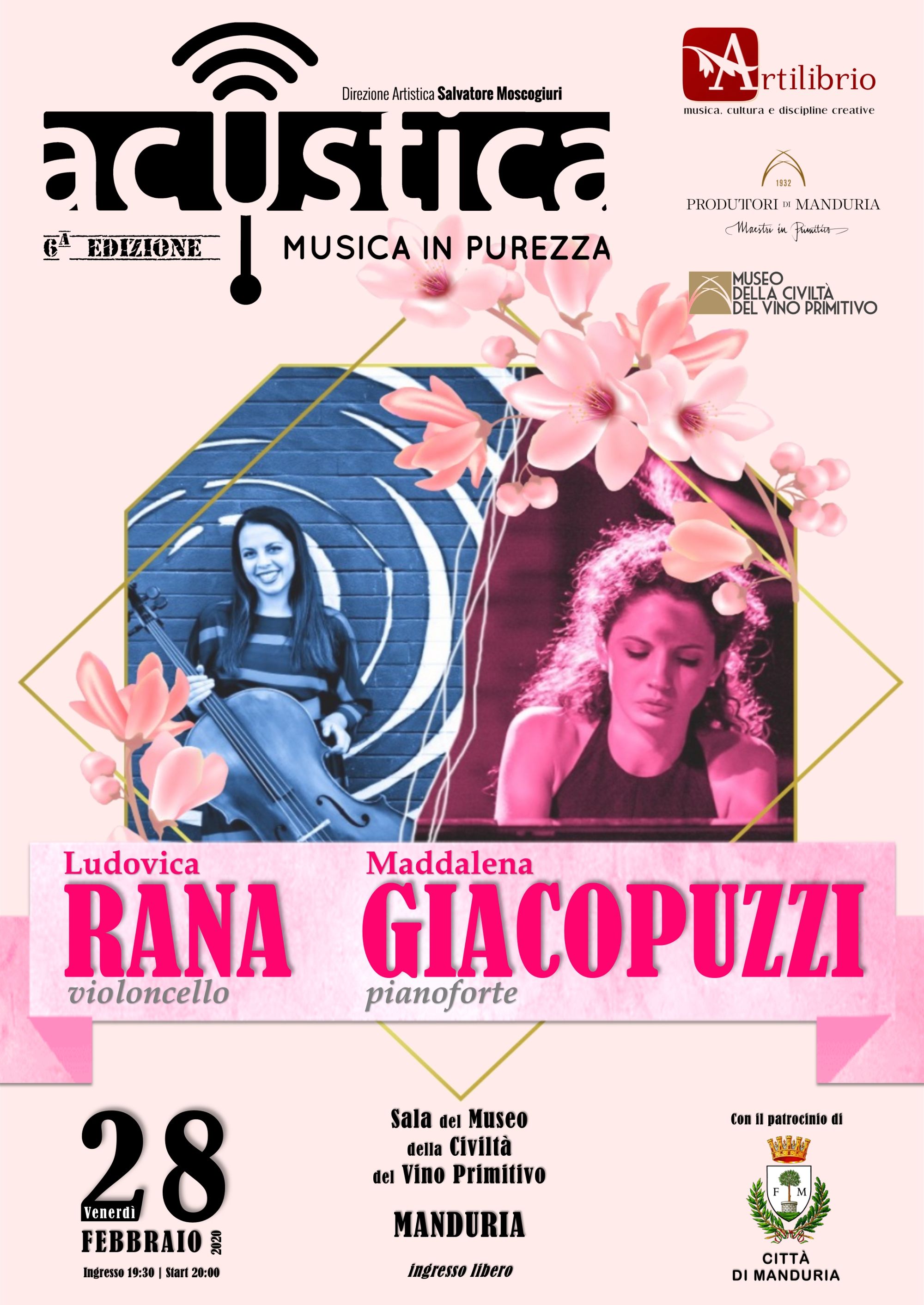MANDURIA. Il duo Rana-Giacopuzzi chiude la 6a edizione di Acustica con Brahms e Chopin