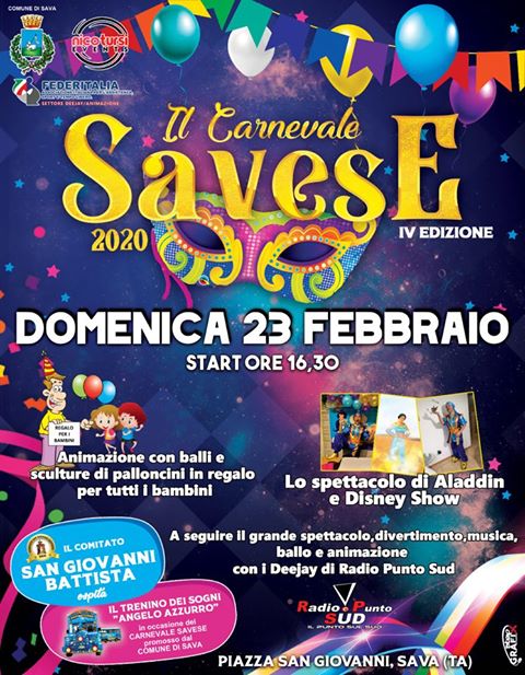 SAVA. IV Edizione del Carnevale Savese