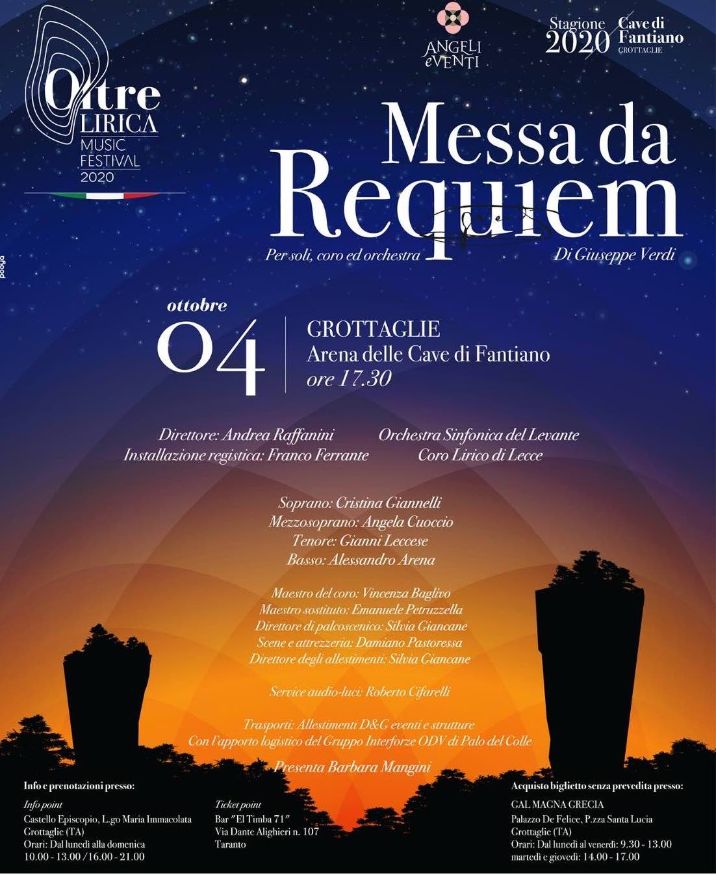 GROTTAGLIE. La Messa da Requiem di Giuseppe Verdi, riprogrammata prontamente