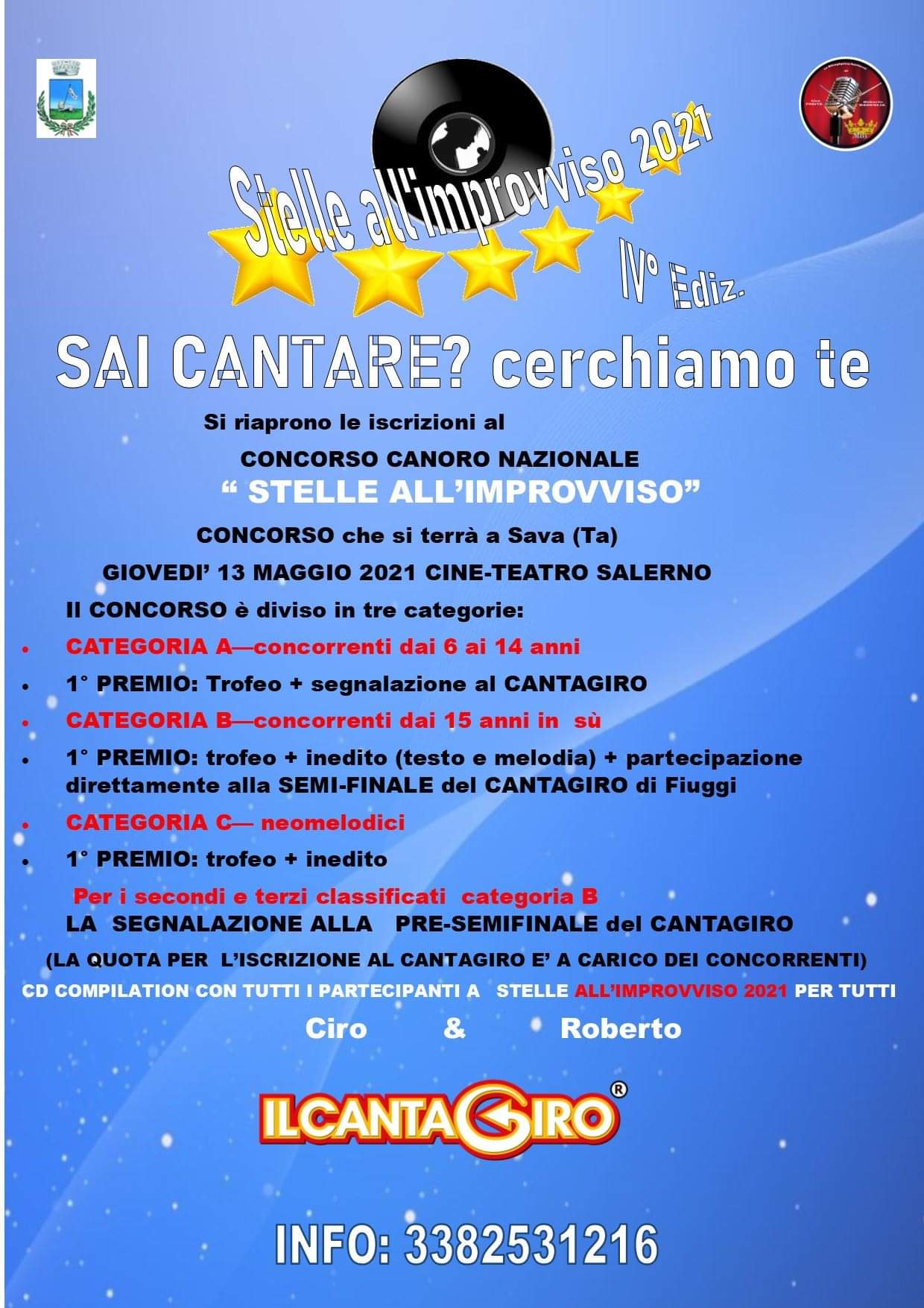 SAVA. Riaprono le iscrizioni al Concorso Nazionale “Stelle all’improvviso”.